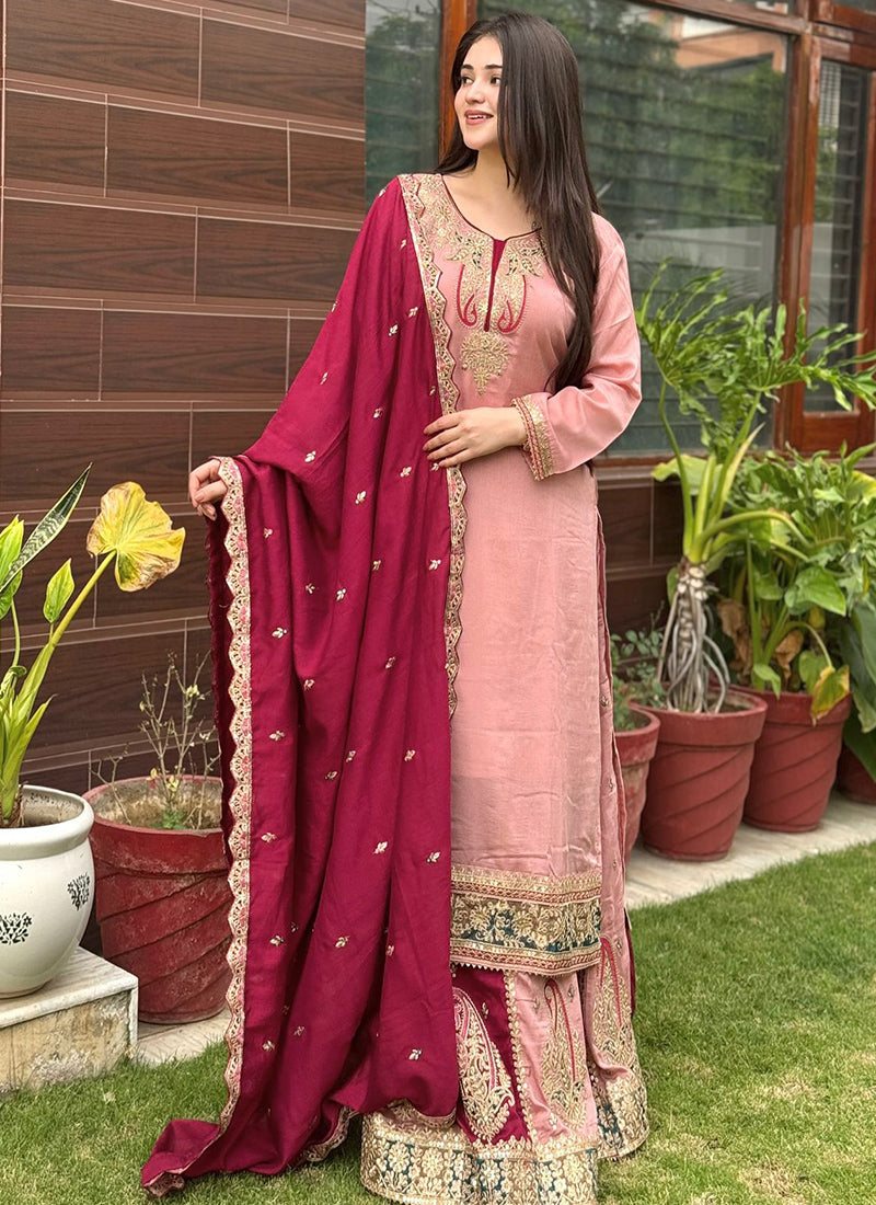 Heavy Chinon Party Wear Readymade Salwar velmira