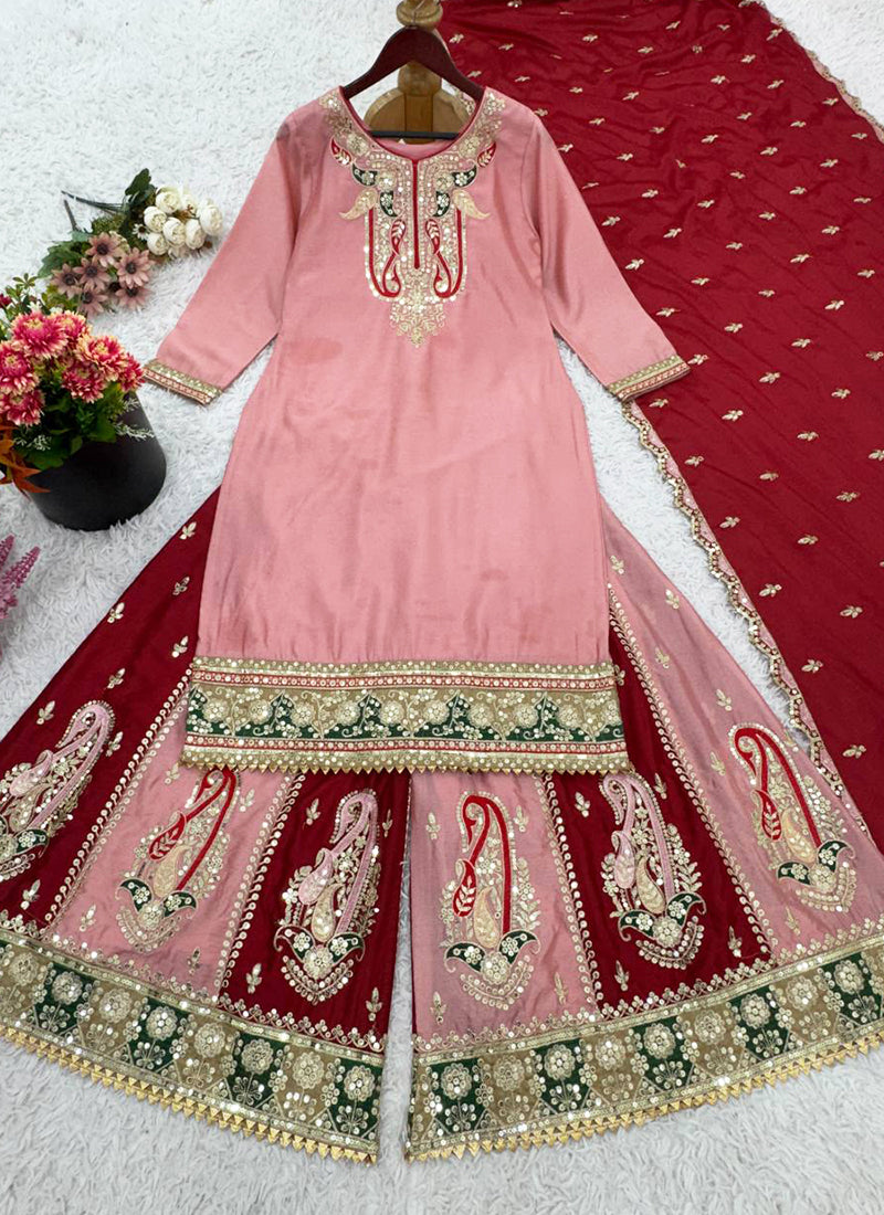 Heavy Chinon Party Wear Readymade Salwar velmira