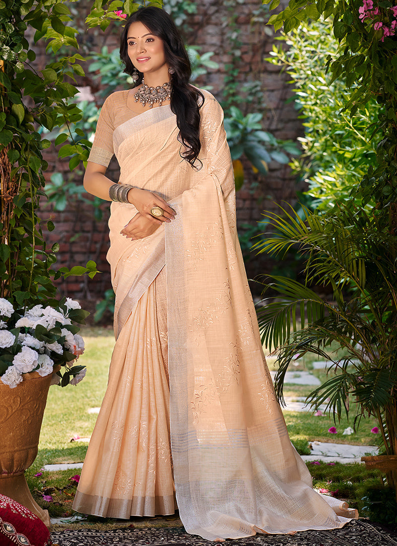 Linen Daily Wear Saree velmira