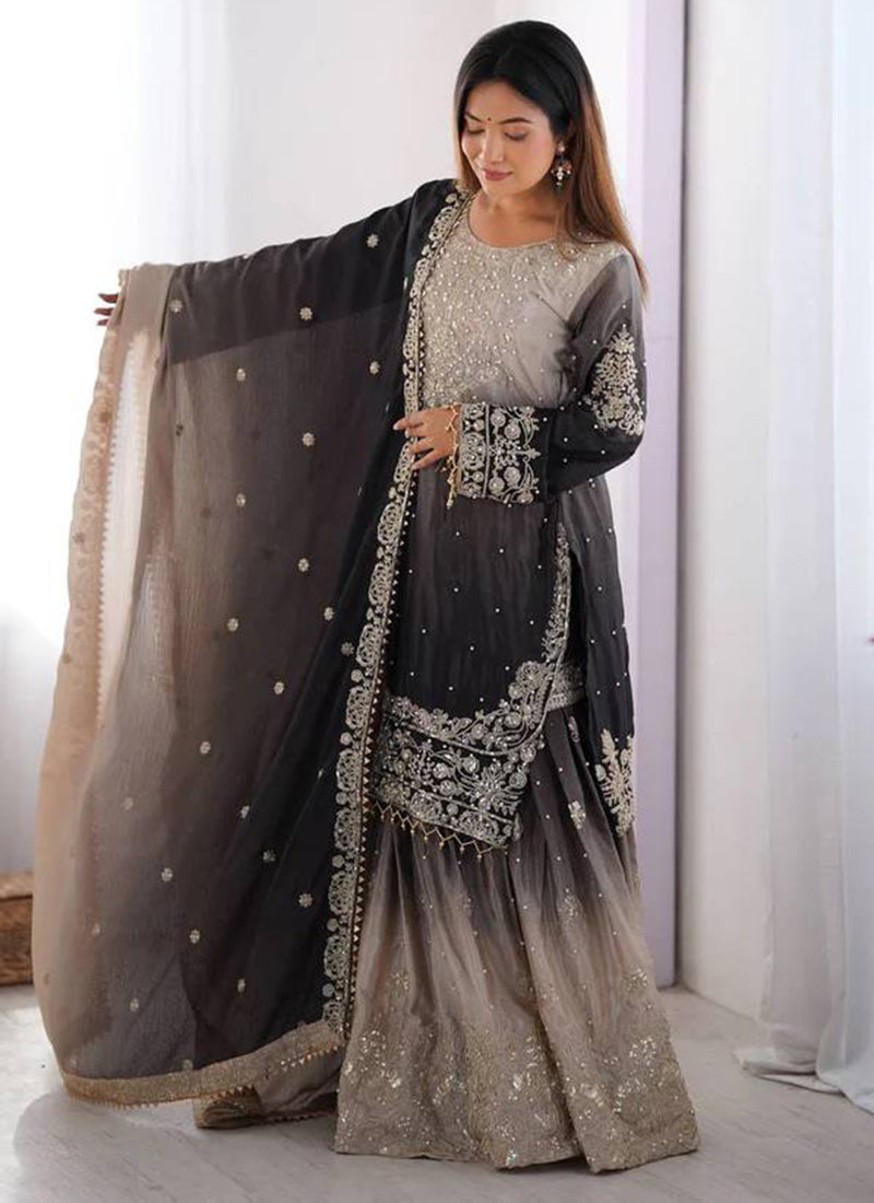 Chinon Party Wear Readymade Sharara Salwar velmira