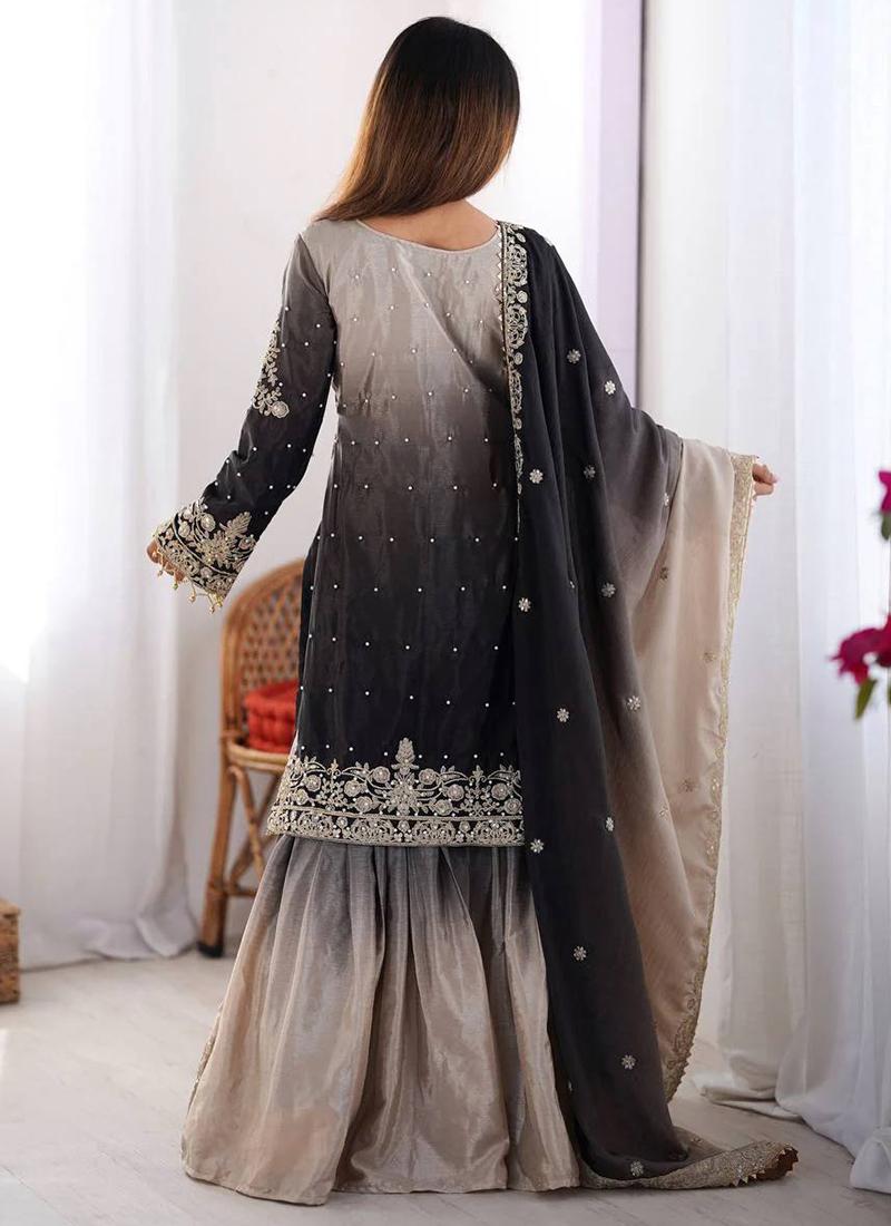 Chinon Party Wear Readymade Sharara Salwar velmira
