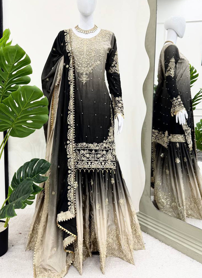 Chinon Party Wear Readymade Sharara Salwar velmira