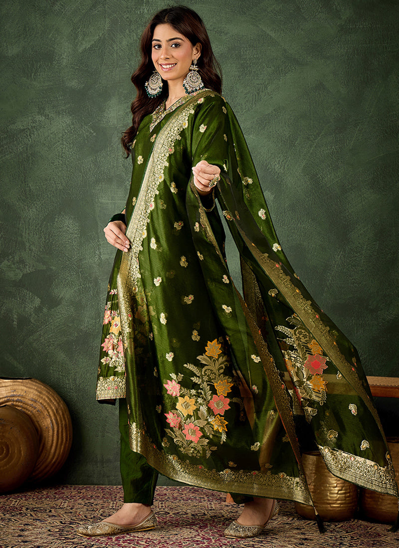 Organza Silk Wedding Wear Readymade Salwar velmira