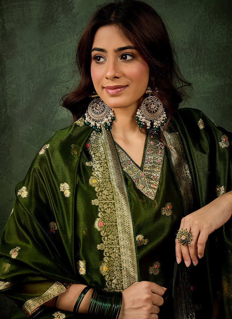 Organza Silk Wedding Wear Readymade Salwar velmira