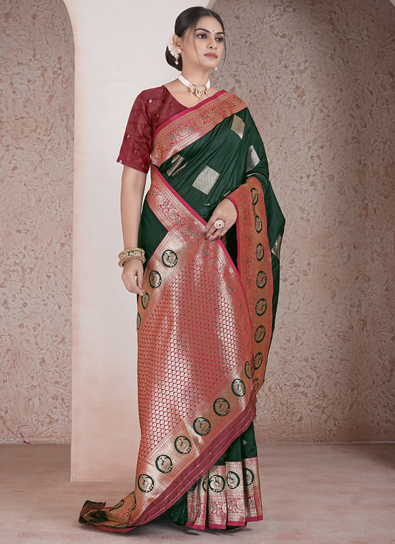 Soft Silk Wedding Wear Saree velmira