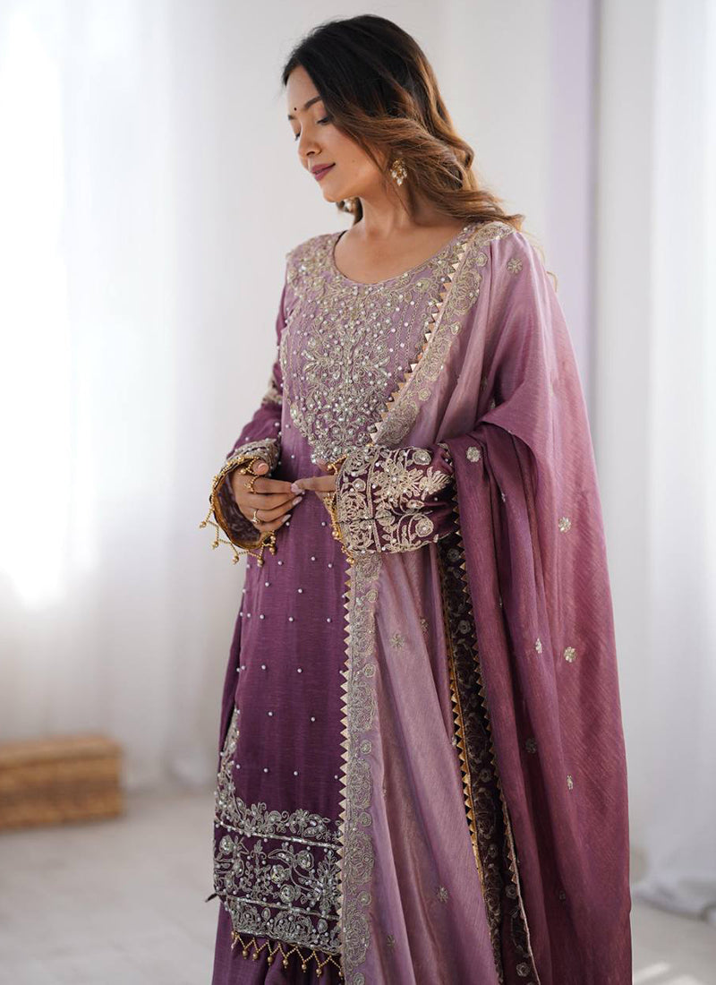 Chinon Party Wear Readymade Sharara Salwar velmira