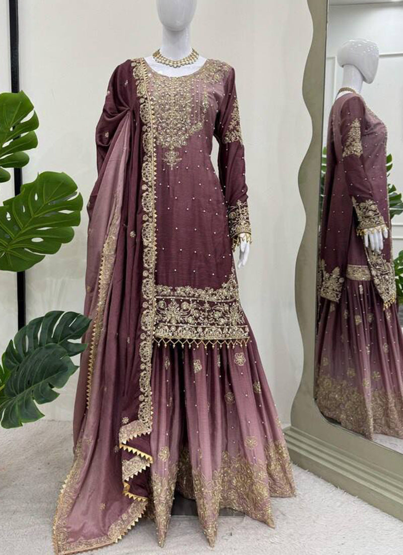 Chinon Party Wear Readymade Sharara Salwar velmira