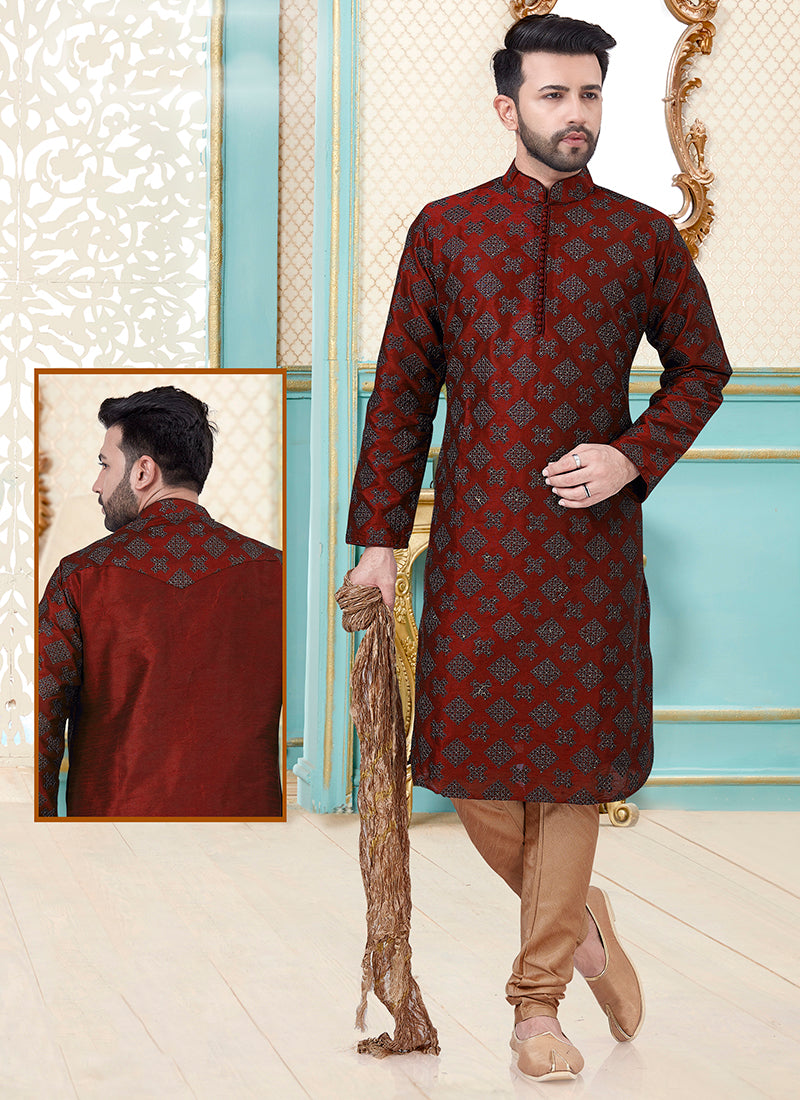 Designer Readymade Embroidery Mens Kurta Pajama velmira