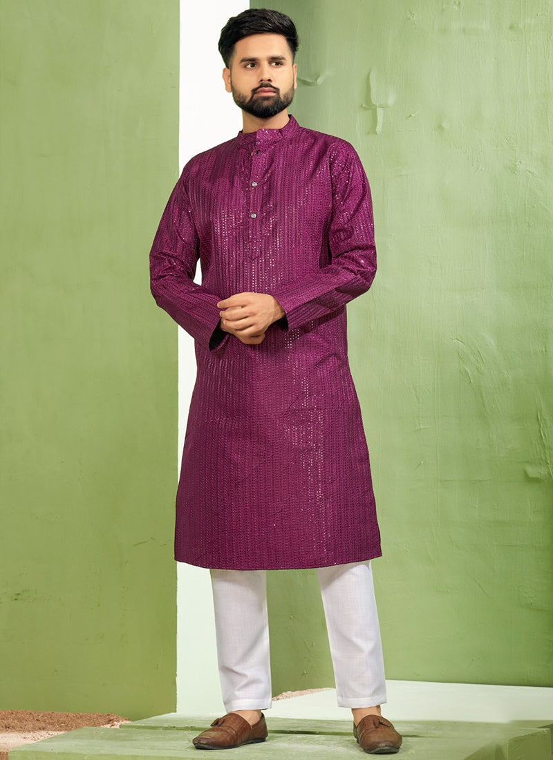 Royal Men Banglori Silk  Readymade Kurta Pyjama velmira