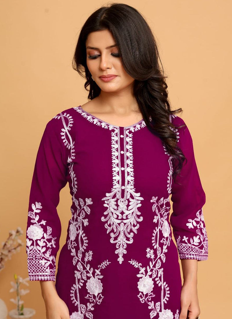 Georgette Readymade Kurti velmira