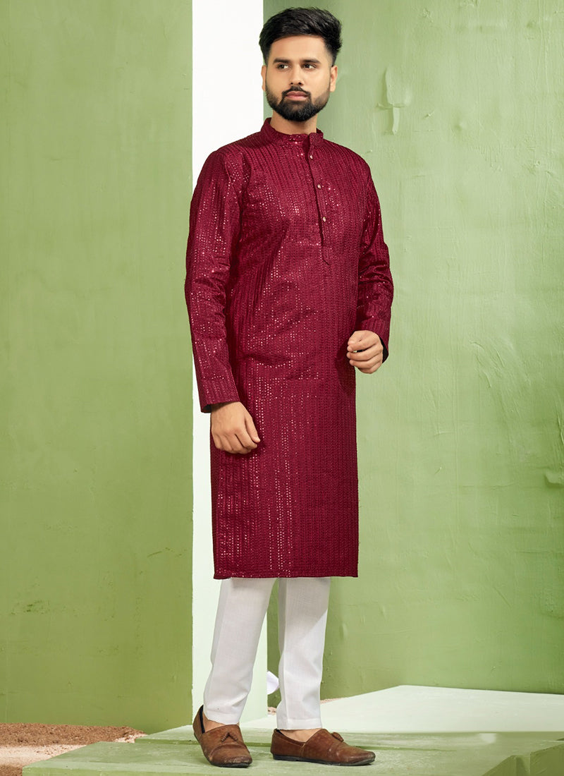 Royal Men Banglori Silk  Readymade Kurta Pyjama velmira