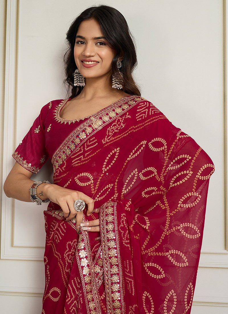 Georgette Party Wear Saree velmira