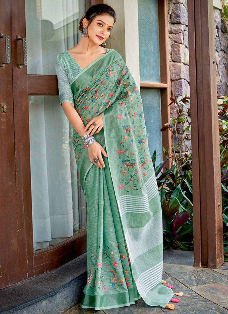 Linen Daily Wear Saree velmira