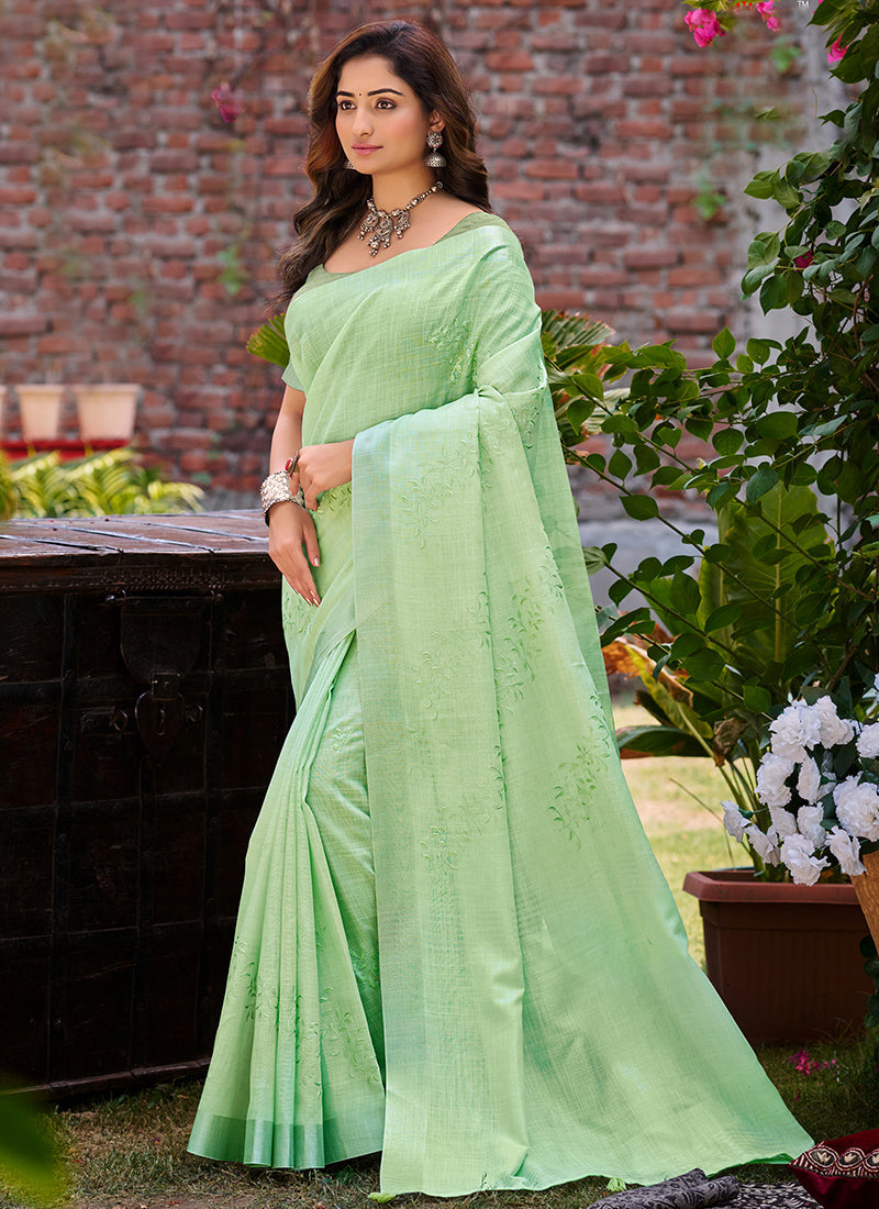 Linen Daily Wear Saree velmira