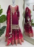 Chinon Party Wear Readymade Sharara Salwar velmira