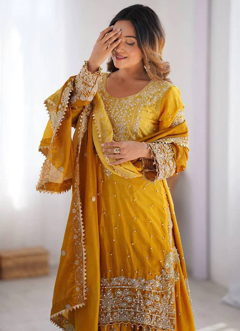 Chinon Party Wear Readymade Sharara Salwar velmira