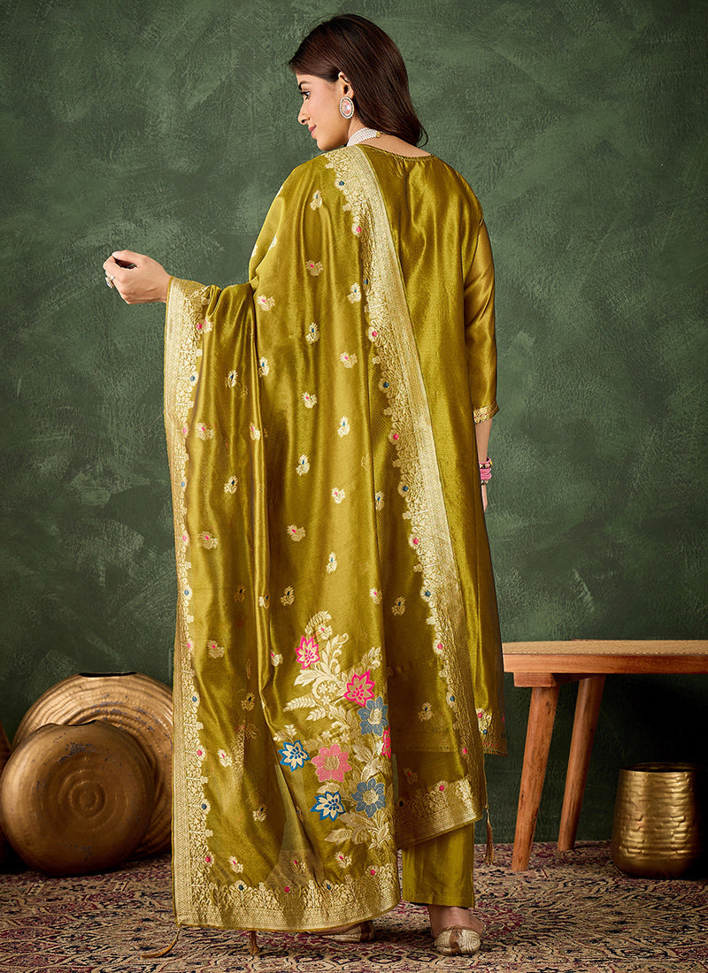 Organza Silk Wedding Wear Readymade Salwar velmira