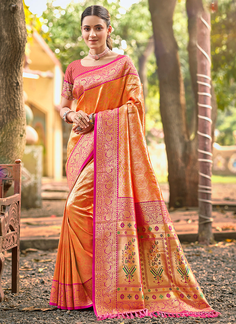 Kanjivaram Silk Wedding Wear Saree velmira