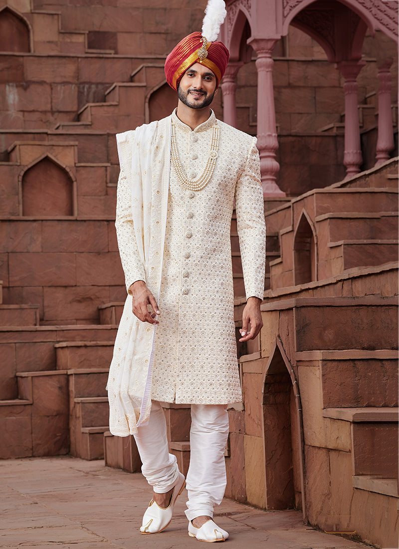 Art Silk Wedding Wear Designer Sherwani velmira