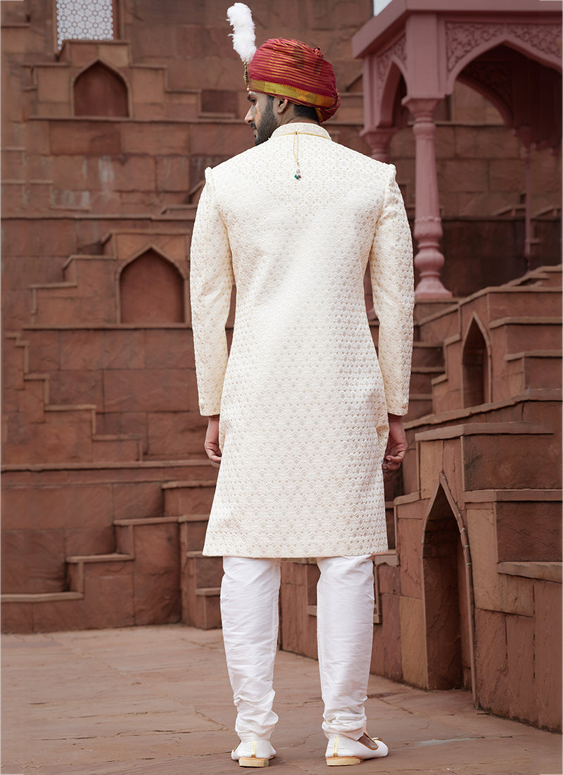 Art Silk Wedding Wear Designer Sherwani velmira