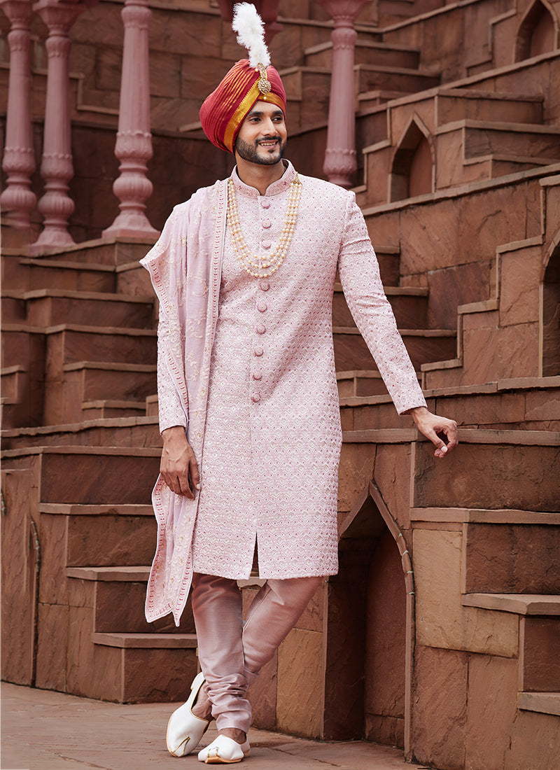 Art Silk Wedding Wear Designer Sherwani velmira
