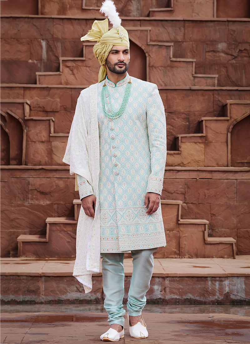 Art Silk Wedding Wear Designer Sherwani velmira