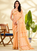 Linen Silk Party Wear Saree velmira