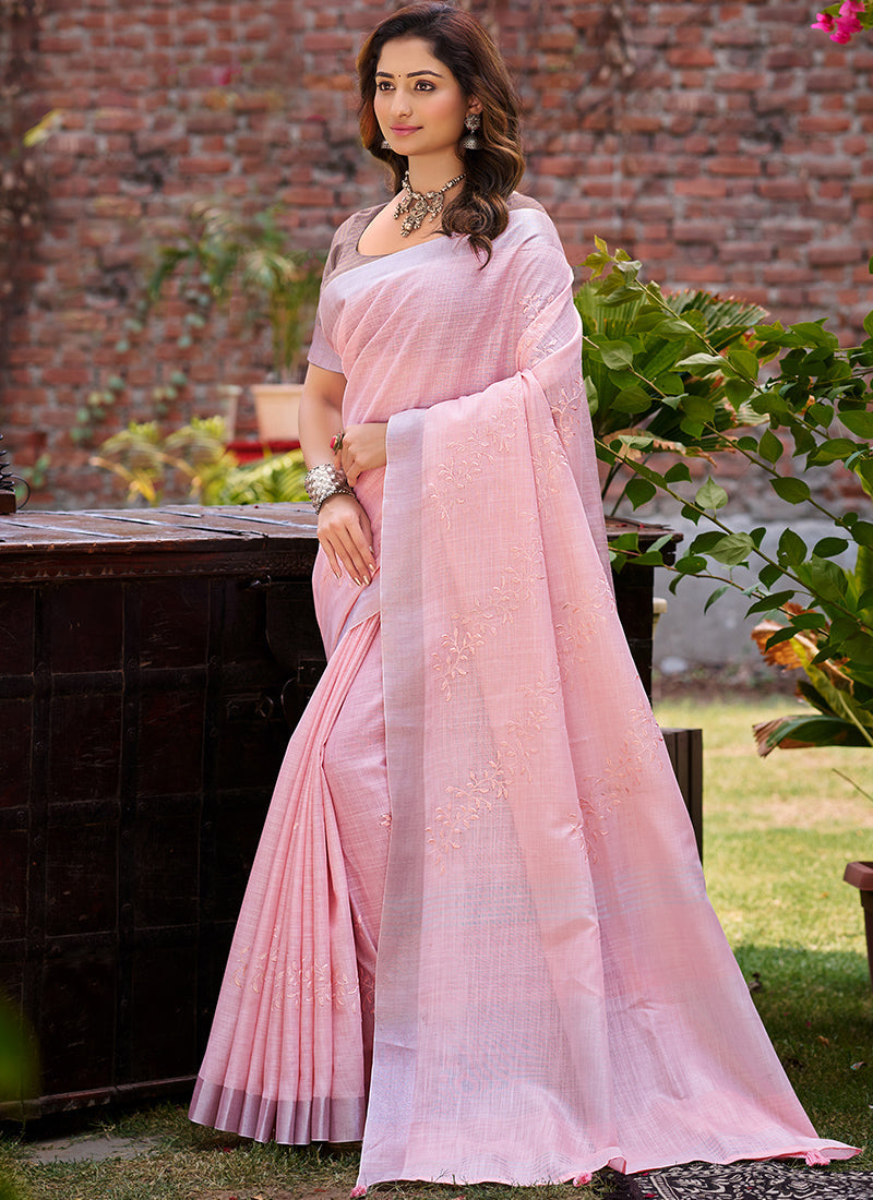 Linen Daily Wear Saree velmira