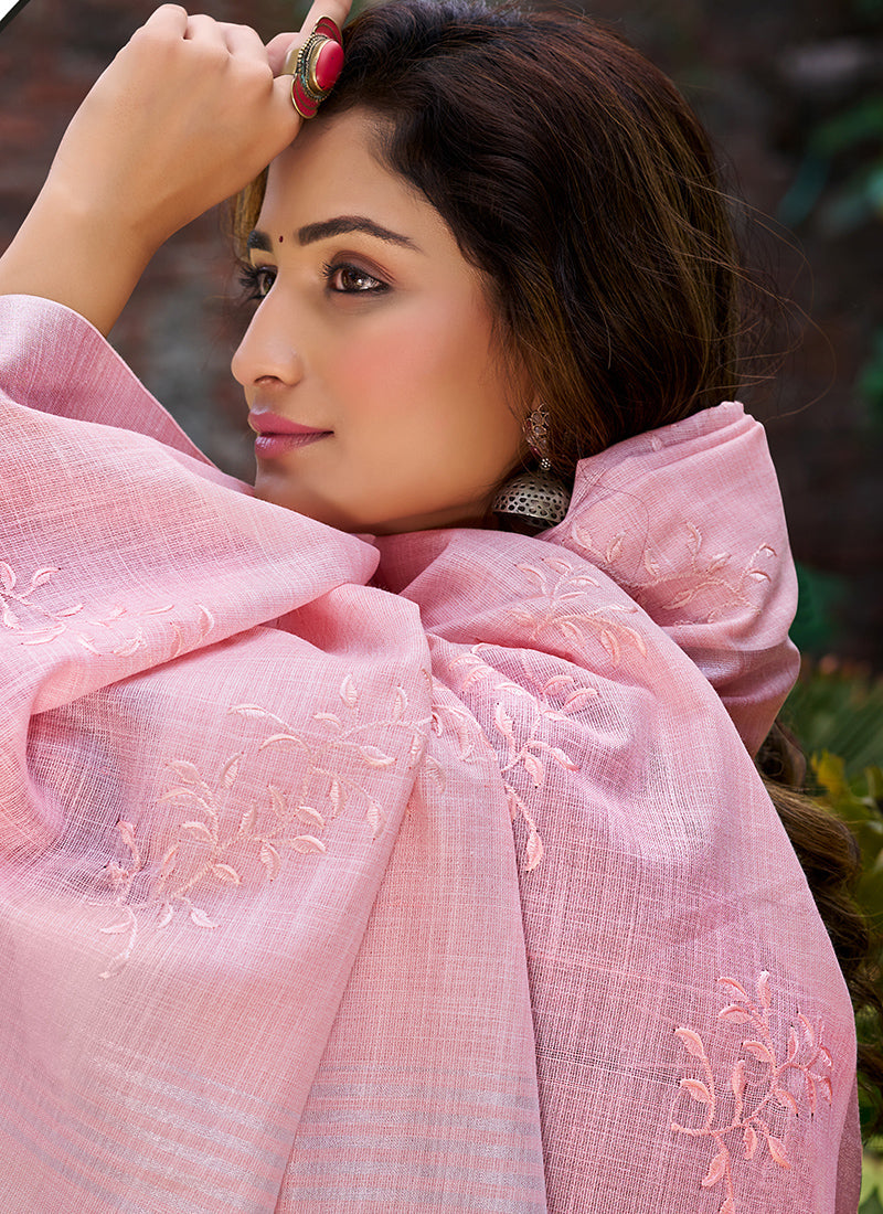 Linen Daily Wear Saree velmira