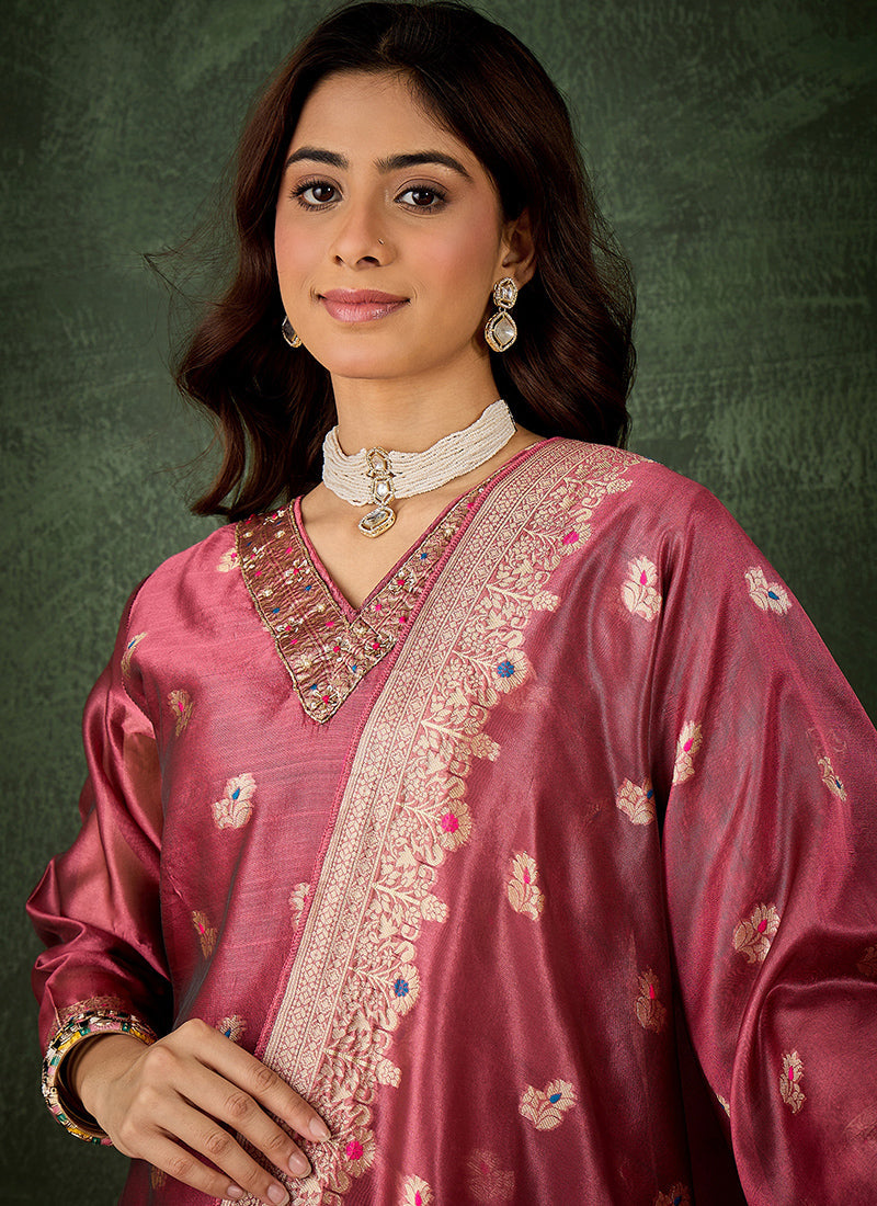 Organza Silk Wedding Wear Readymade Salwar velmira