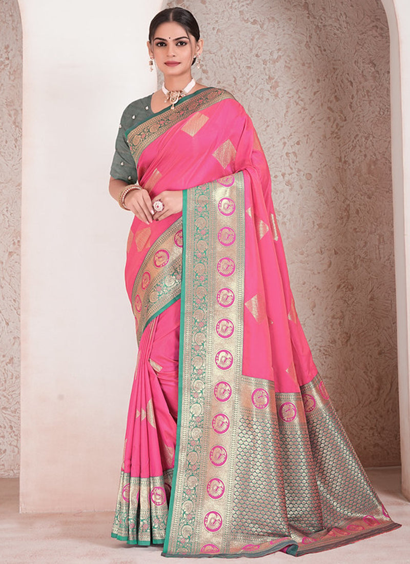 Soft Silk Wedding Wear Saree velmira