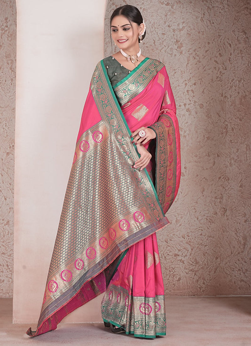 Soft Silk Wedding Wear Saree velmira