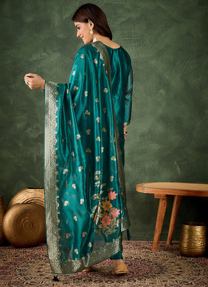 Organza Silk Wedding Wear Readymade Salwar velmira