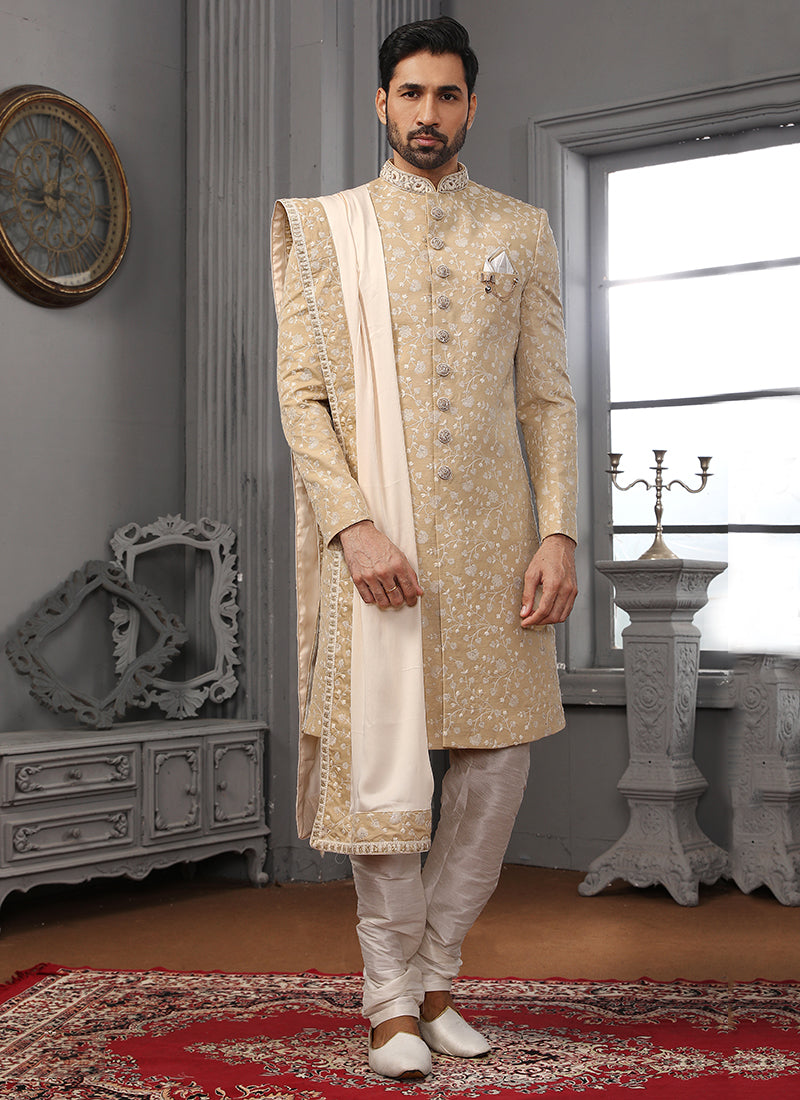 Lucknowi Wedding Wear Designer Sherwani velmira