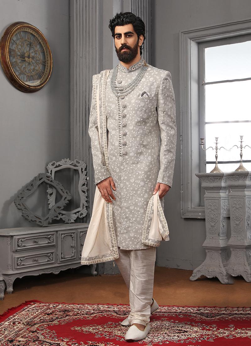 Lucknowi Wedding Wear Designer Sherwani velmira