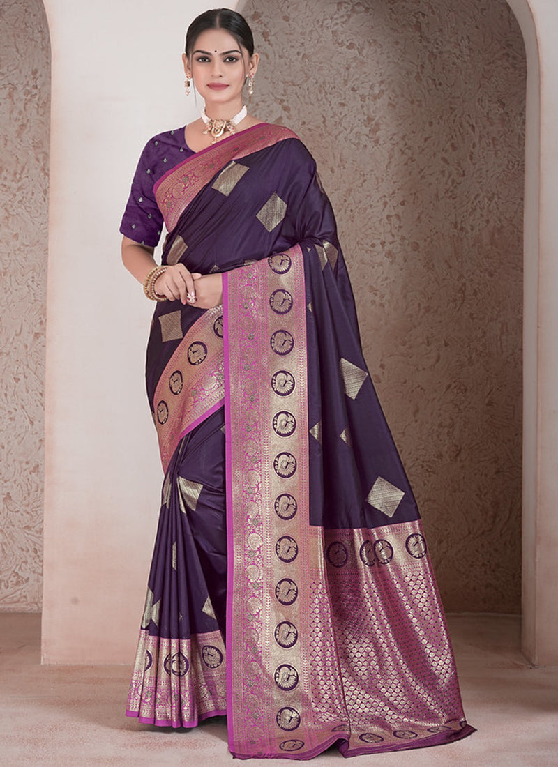 Soft Silk Wedding Wear Saree velmira