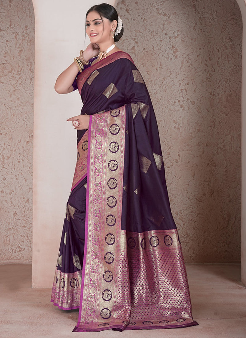 Soft Silk Wedding Wear Saree velmira