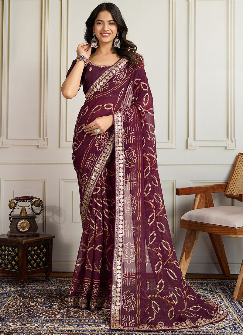 Georgette Party Wear Saree velmira