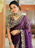 Organza Party Wear Saree velmira