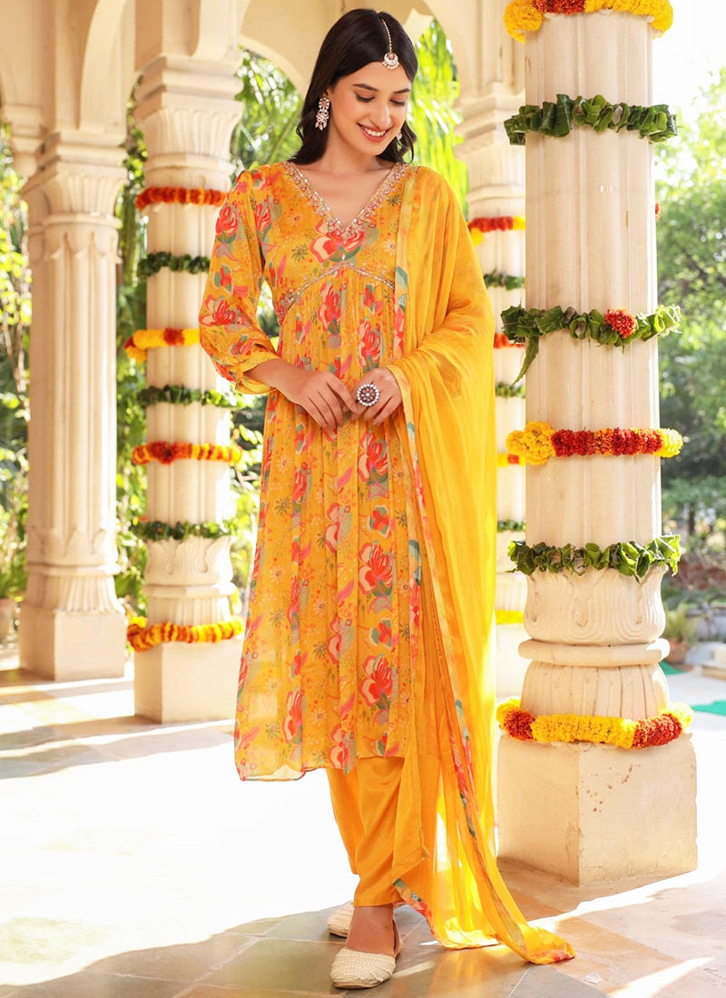 Sf Georgette Readymade Kurti velmira