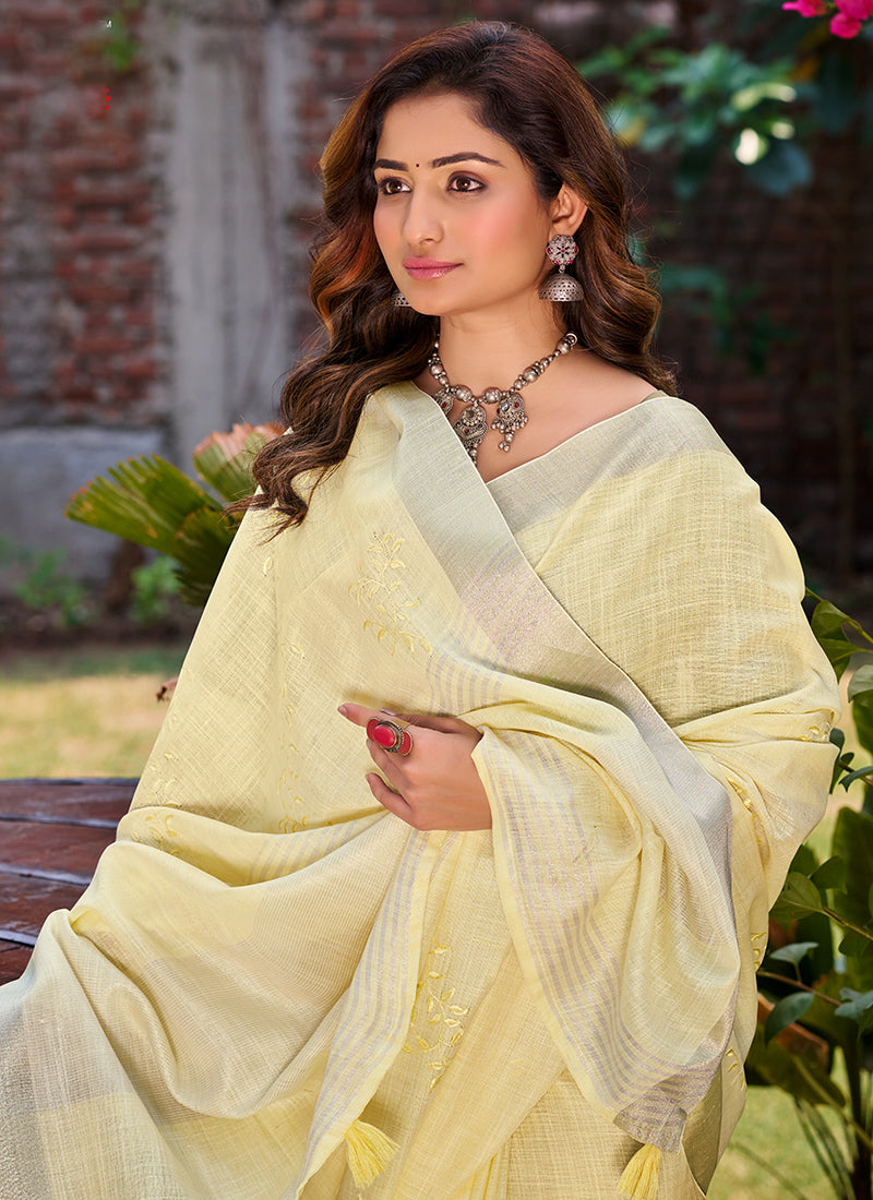 Linen Daily Wear Saree velmira